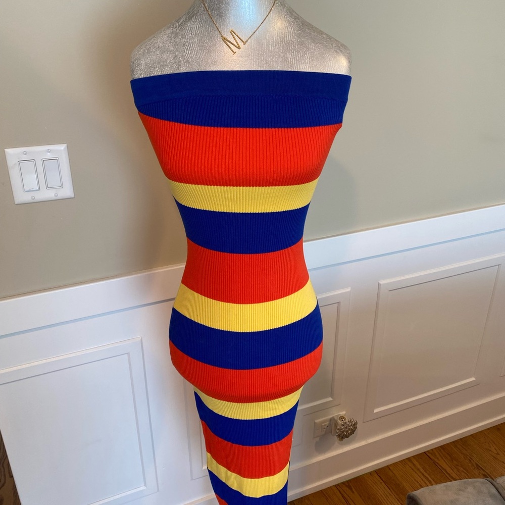 Stripe fitted dress